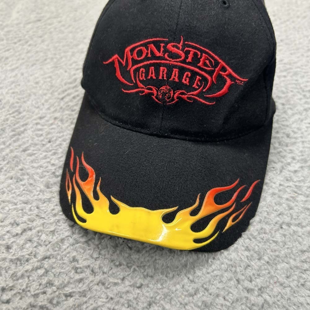 Monster Garage Hat Cap Mens One Size Strapback Flames Skull - Picture 2 of 10